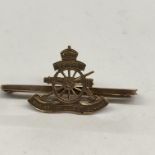 9CT ROSE GOLD REGIMENTAL BAR BROOCH 3G APPROX