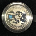 QUEEN ELIZABETH II 2009 UK COUNTDOWN TO LONDON 2012 FIVE POUND SILVER PROOF COIN