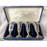 CASED SET OF FOUR CARTIER MINI GOBLETS