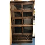 EARLY 20TH CENTURY OXFORD SECTIONAL BOOKCASE BY WILLIAM BAKER AND CO