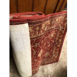 ROYAL KESHAN WOOL PILE CARPET RUNNER AND A SIMILAR CARPET RUNNER