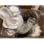 BOX OF ROYAL ALBERT BONE CHINA TEASET,