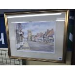LIMITED EDITION 752/850 SIGNED PRINT ENTITLED HENLEY IN ARDEN WARWICKSHIRE BY K.W.