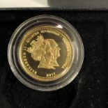 GOLD TRISTAN DA CUNHA GOLD PROOF QUARTER SOVEREIGN