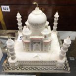 WHITE ALABASTER MODEL OF THE TAJ MAHAL A/F