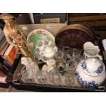 CARTON - CHAMPAGNE GLASSES, PLACE MATS, DECORATIVE PLATES,