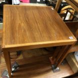 STYLISH SET OF TEAK NEST OF TABLES