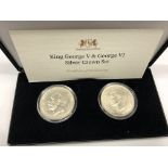 KING GEORGE V AND VI SILVER CROWN SET