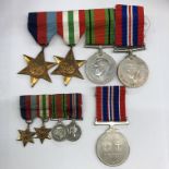 WWII MEDALS: THE 1939- 45 STAR, ITALY STAR, DEFENCE MEDAL,