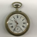 FRENCH BASE METAL GOLIATH POCKET WATCH DIAL WITH CHIPS
