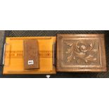 OAK CHIP CARVED LEAF AND BERRY BOX,