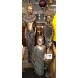 RESIGN BRONZE PATINATED MASAI FAMILY