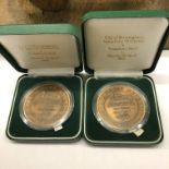 TWO CASED SIMON RATTLE CITY OF BIRMINGHAM SYMPHONY ORCHESTRA MEDALLIONS