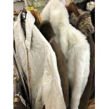 TWO SHEEPSKIN FUR TRIMMED COLLAR COATS,