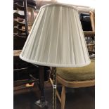 BRASS ROPE TWIST EFFECT LAMP STANDARD AND SHADE