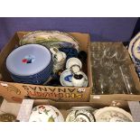 CARTON CONTAINING DENBY EVERYDAY PLATES AND SMALLER PLATES,