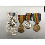 WWI MEDALS - 1914-1918 815142 A.BMBR.W.H.BELL R.A, MEDAL TO 19207 PTE CW COOPER DEVON.