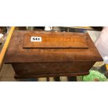 WOODEN OBLONG BOX CONTAINING VARIOUS DRESS JEWELLERY,
