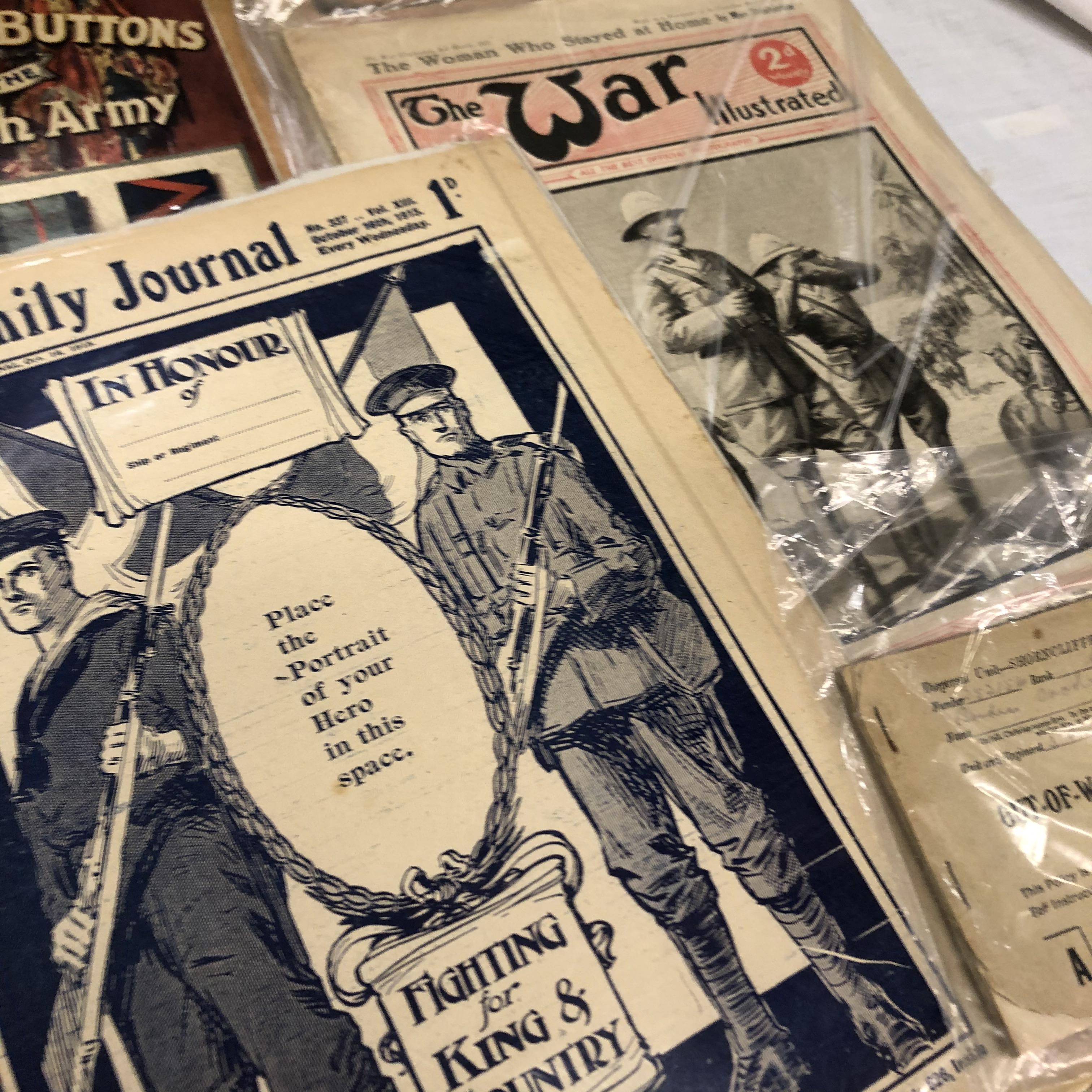 WWI RELATED EPHEMERA INCLUDING COPIES OF THE WAR ILLUSTRATED, THE FAMILY JOURNAL, - Image 8 of 9