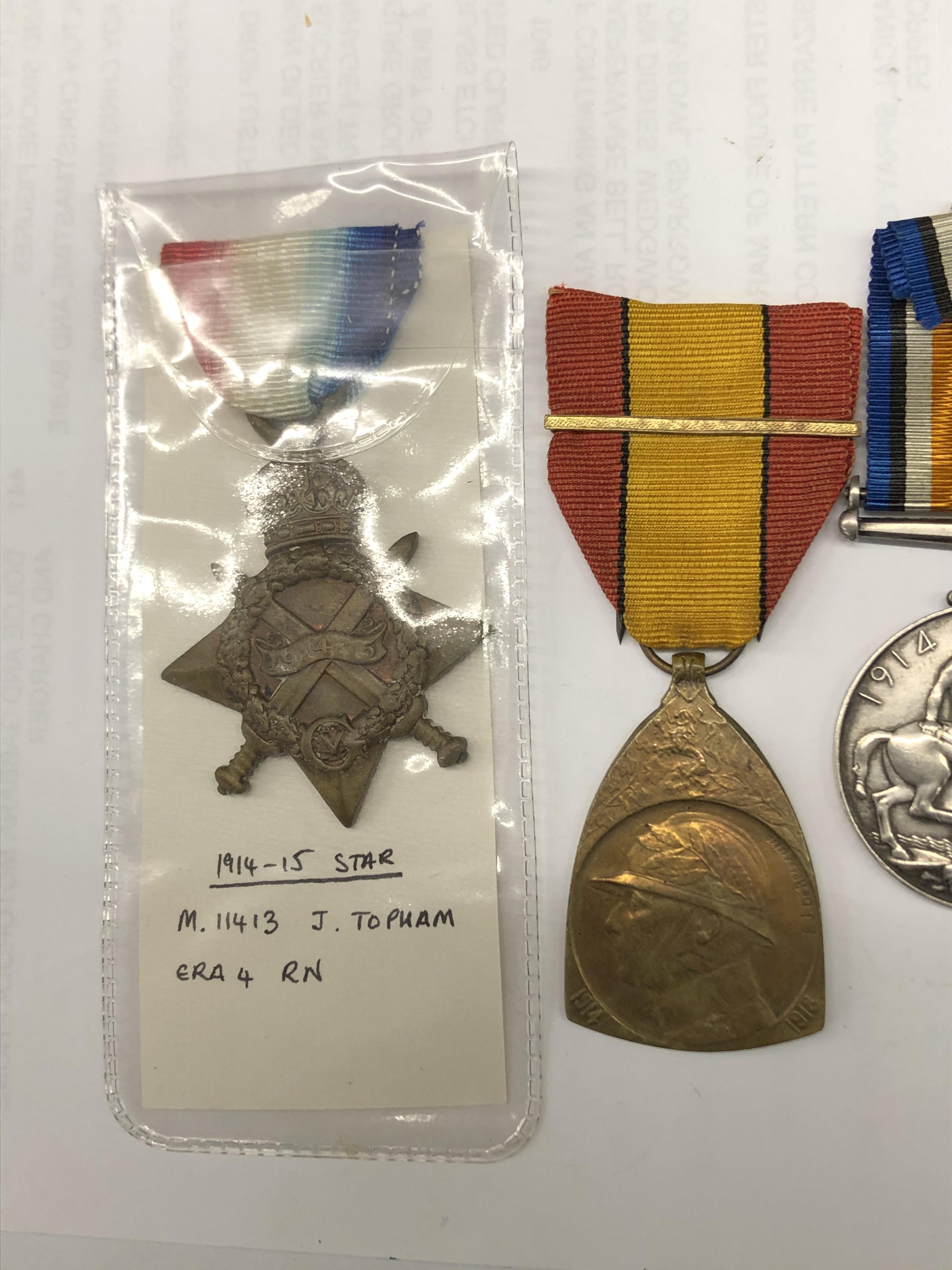 WWI MEDALS - 1914-1918 815142 A.BMBR.W.H.BELL R.A, MEDAL TO 19207 PTE CW COOPER DEVON. - Image 2 of 8