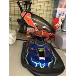 REMOTE CONTROL MODEL HELICOPTER AND TEAM EDGE REMOTE CONTROL HOVERCRAFT