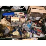 BOX CONTAINING DRESS DOLLS,