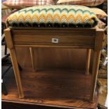 UPHOLSTERED PIANO STOOL