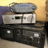 PLUSTRON TV RADIO CASSETTE AND TWO OTHER RADIOS