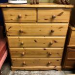 PINE TWO OVER FOUR DRAWER CHEST