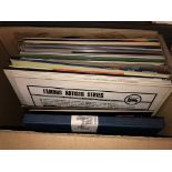 BOX OF VARIOUS VINYL LP RECORDS INCLUDING HANCOCK THE BLOOD DONOR, PIECES OF HANCOCK,