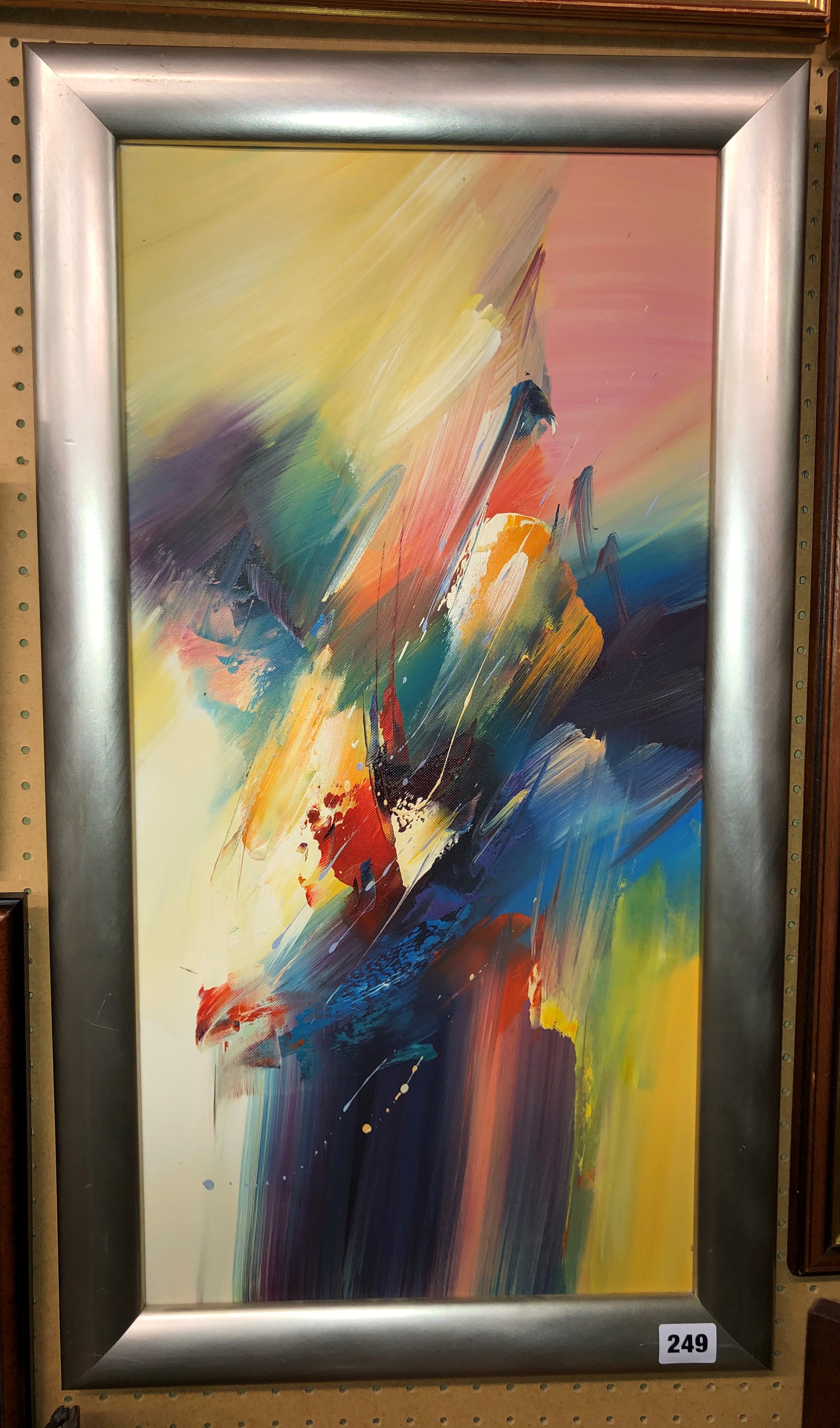 WILKINSON OIL ON CANVAS ABSTRACT WITH CERTIFICATION