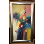 WILKINSON OIL ON CANVAS ABSTRACT WITH CERTIFICATION