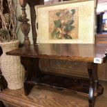 PINE TRESTLE END SMALL TABLE,