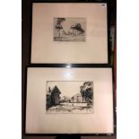 SIGNED ETCHING ELY CATHEDRAL BY GOWLAND AND FOLLY BRIDGE,