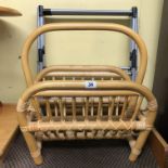 BAMBOO MAGAZINE RACK AND COMPACT CLOTHES AIRER