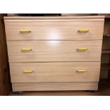 PINE EFFECT THREE DRAWER CHEST