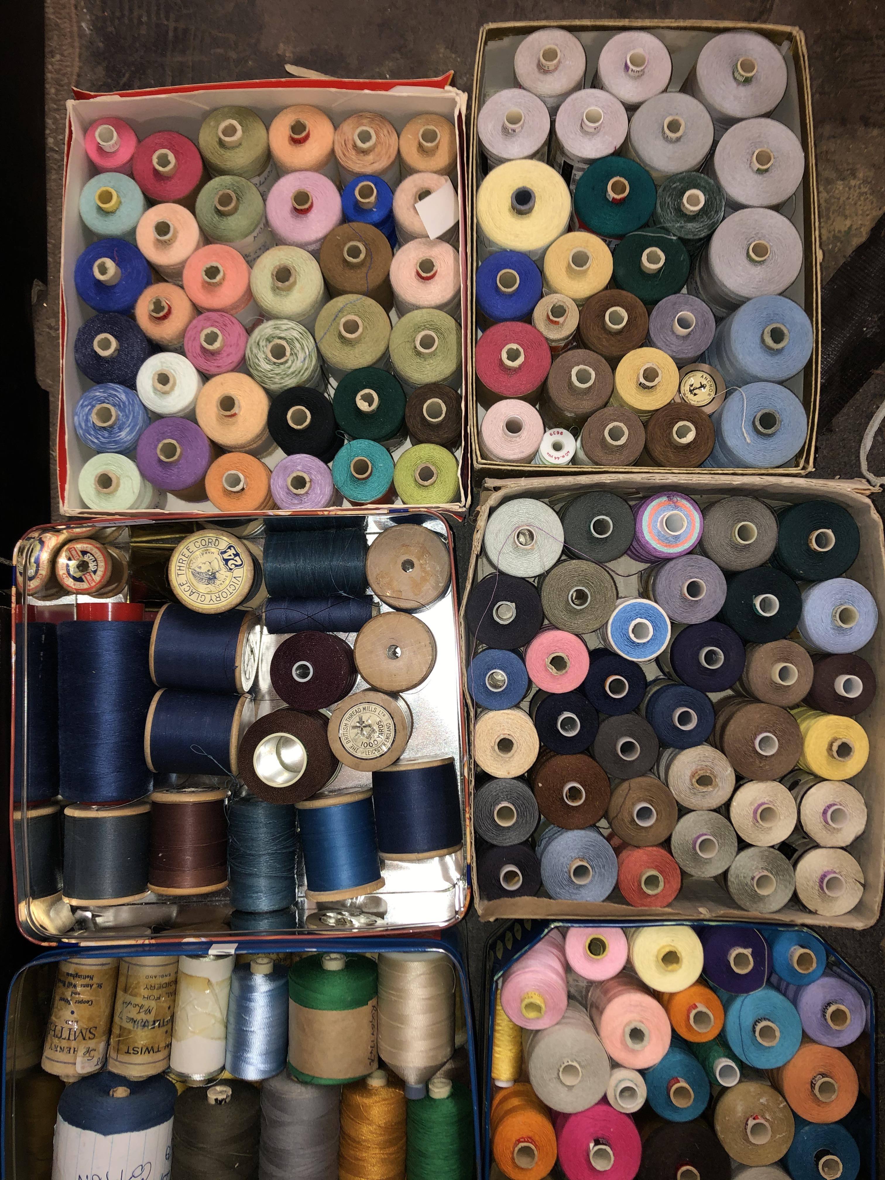 BOXES AND TINS OF REELS OF COTTON AND YARN - Image 2 of 3