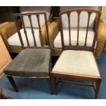 TWO GEORGE III MAHOGANY DINING CHAIRS