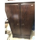 STAG MINSTREL TWO DOOR WARDROBE WITH DRAWER BASE (HEIGHT= 177CM, DEPTH= 61CM,