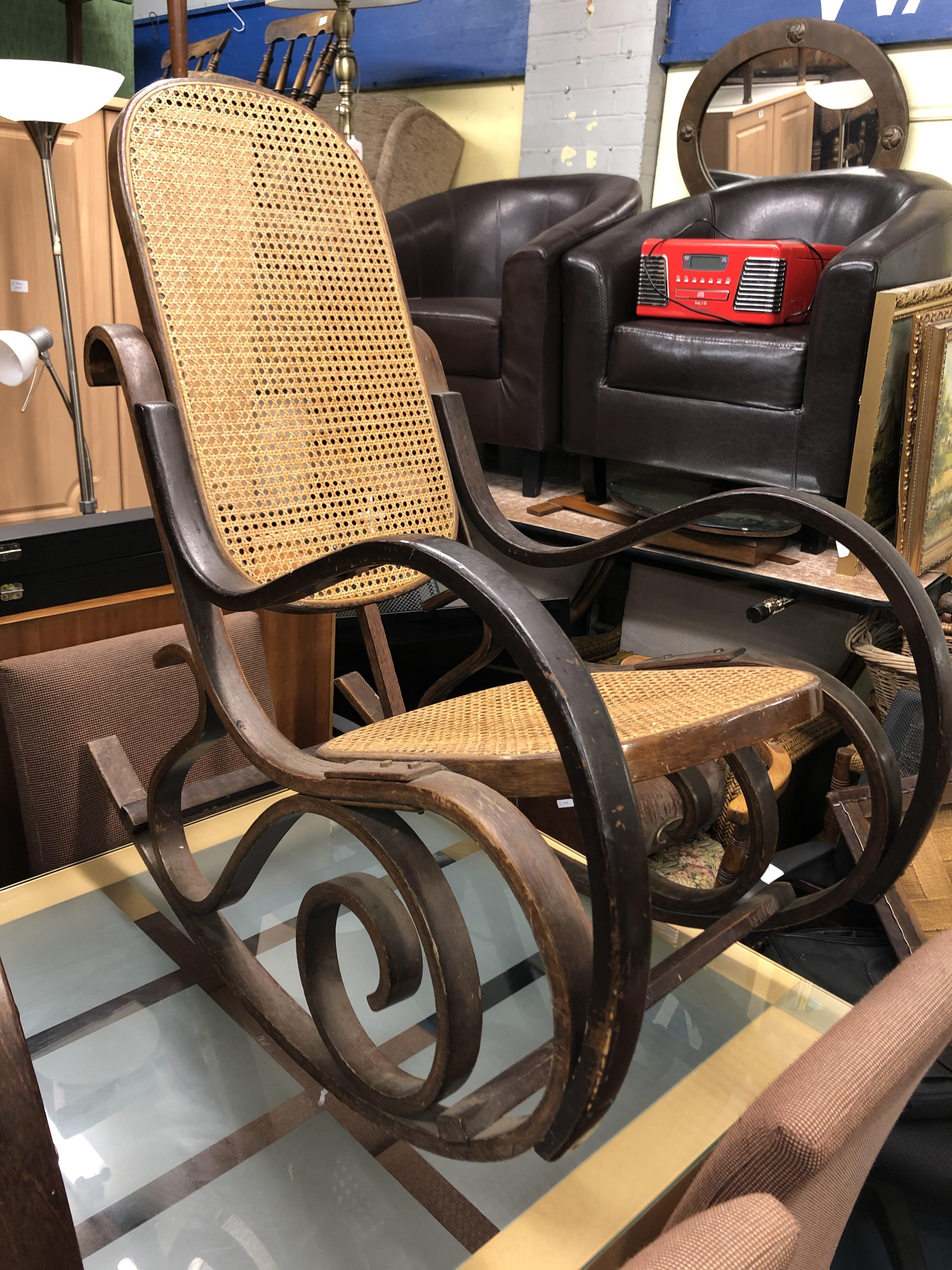 THONET STYLE BENTWOOD ROCKING CHAIR