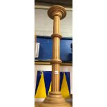 PINE FLUTED TORCHERE STAND