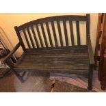 HARDWOOD SLATTED GARDEN BENCH