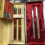 CASED PROPELLING PENCIL AND PEN SET,