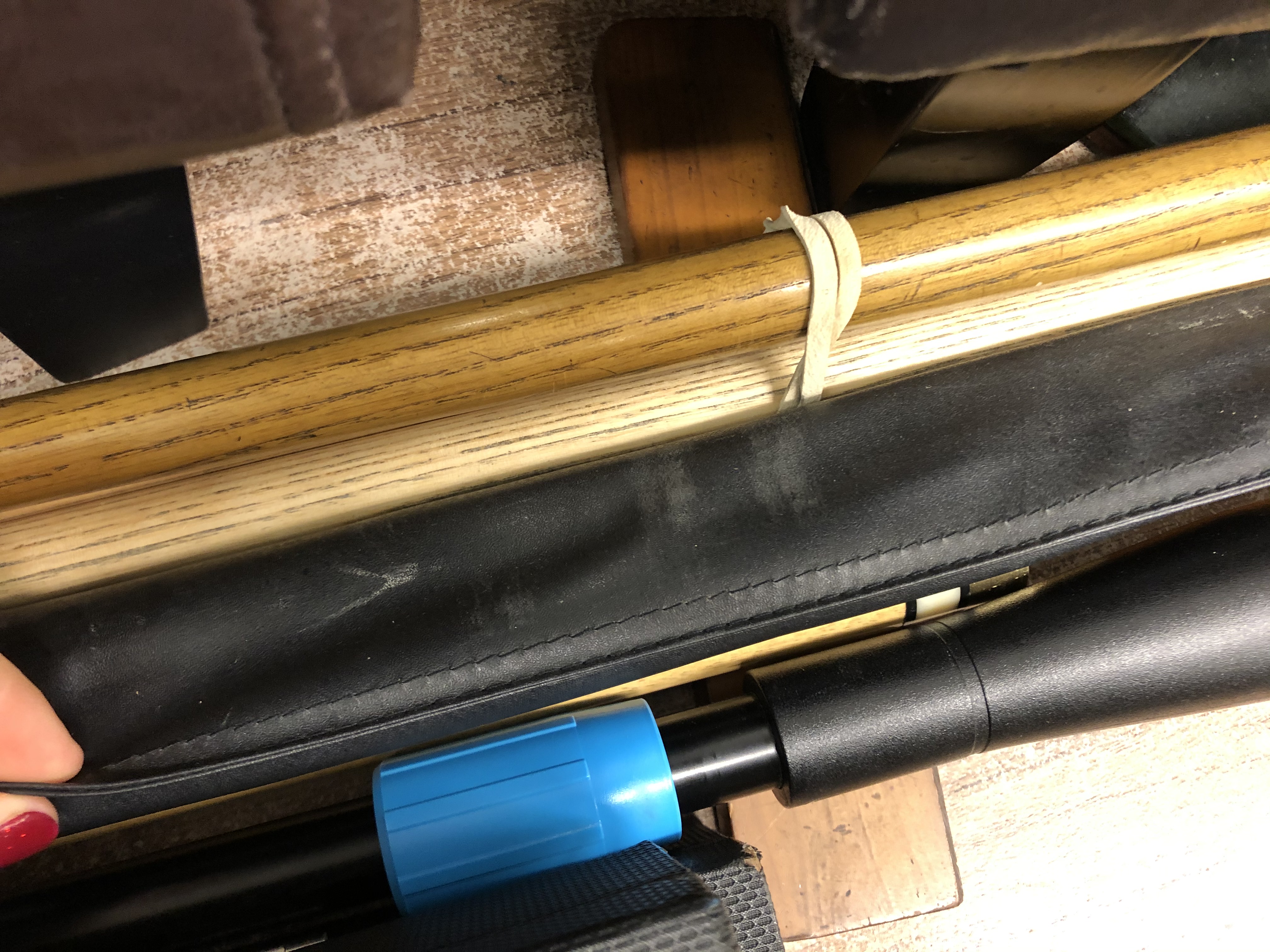 CASED JOHN SPENCER SNOOKER CUE, POOL CUE, EXTENSION ATTACHMENT, - Image 2 of 3