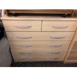 BEECH TWO OVER FOUR DRAWER CHEST