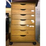 TEAK NINE DRAWER FILE CHEST