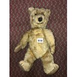 MID 20TH CENTURY PLUSH MOHAIR TEDDY BEAR