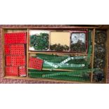 WOODEN BOX OF MECCANO CONSTRUCTION KIT