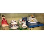 ROYAL WORCESTER EVESHAM POTS AND COVERS, ;PIN DISHES,