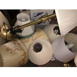 SELECTION OF VARIOUS TABLE LAMPS AND SHADES